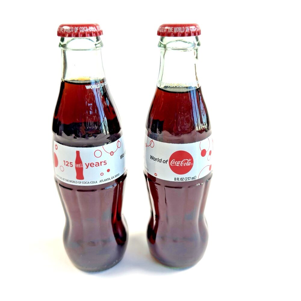 Coke Coca Cola 125 Years Commemorative Bottle Two Bottles